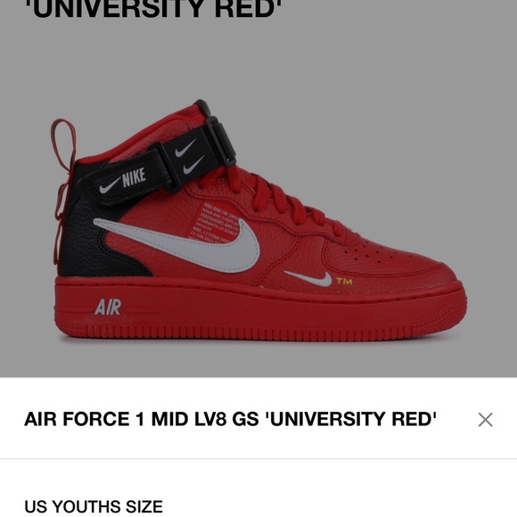Nike Air Force 1 University Red